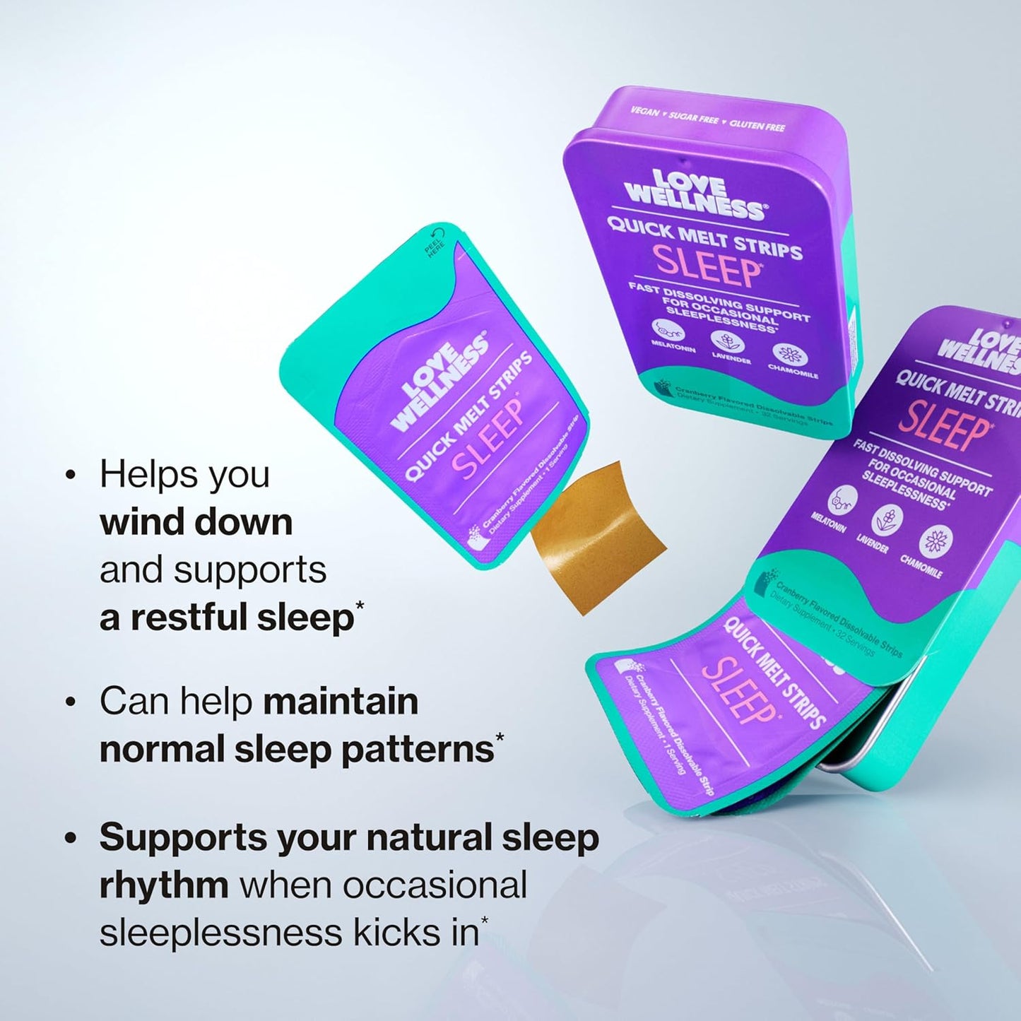 Love Wellness Sleep Quick Melt Strips