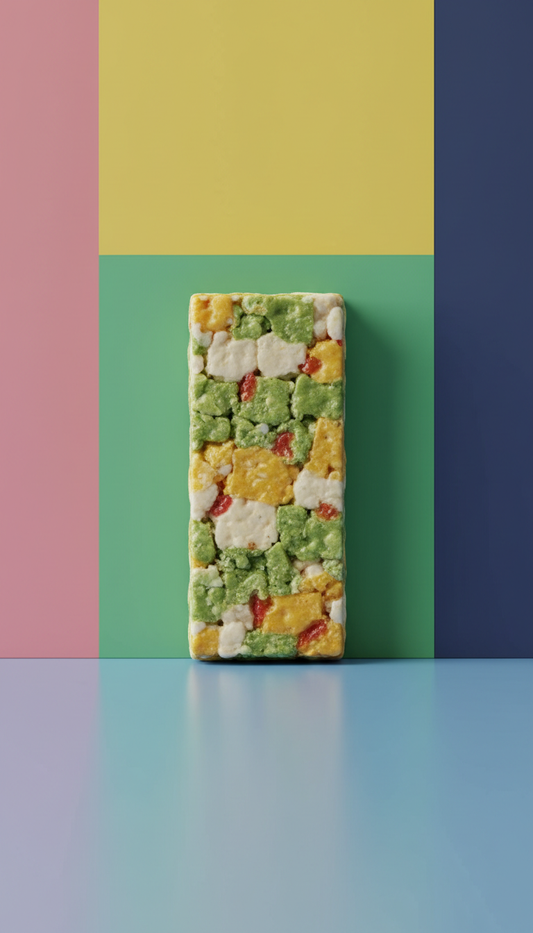 Energy boost snack bar with green tea